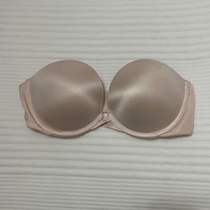 Pale Pink Strapless 2 Cup Push Up Bra
